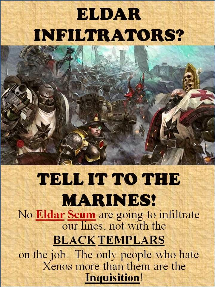 Black Templars, Eldar, Gathering Storm, Humor, Inquisition, Poster